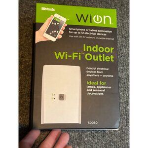 Indoor Wi-Fi Outlet By Woods 50050 For Smart Device Control With App